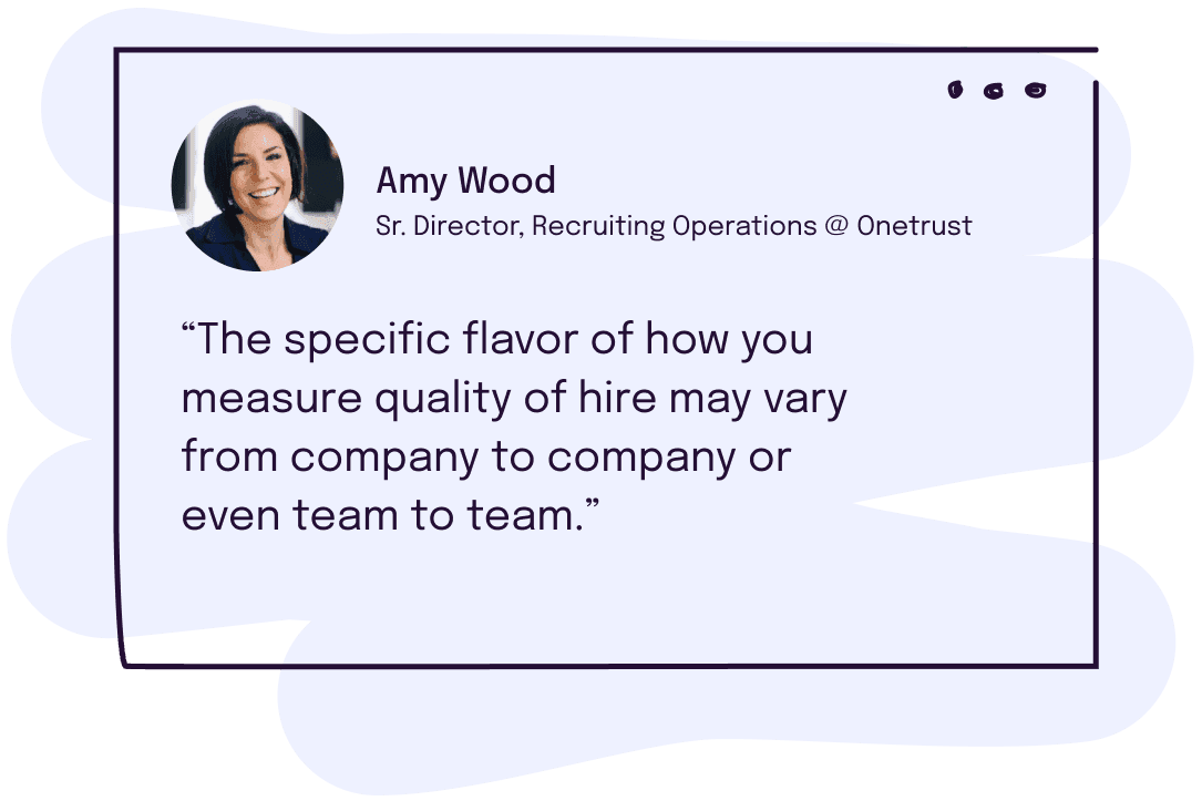 Quote from Amy Wood, Sr. Director of Recruiting Operations at Onetrust