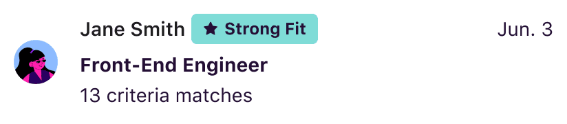 Inbound Recruiting Profile Card